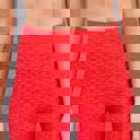 Red - Large/XL (8-12) Cellulite Hiding Capri Leggings