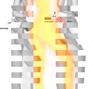 L/XL Fits Pant Size 8-12 - Neon Orange Cellulite Hiding Leggings and Tank Loungewear New Mix