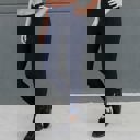 Black - 2X/3X Fits Pant Size 14-16 Cellulite Hiding Leggings with Cell Phone Pocket