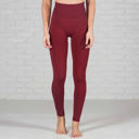 Burgundy | Pant Size 11-17 Tummy Control Fleece Lined Leggings Two Sizes Curvy Added