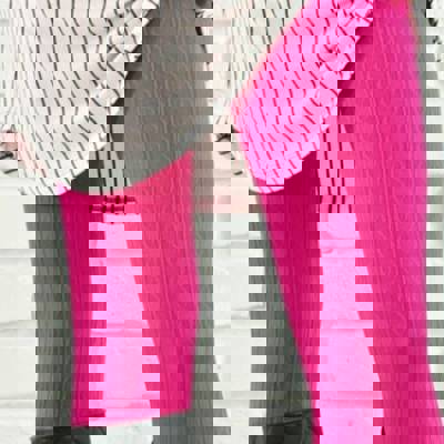 Cable Knit Fleece Lined Leggings by Truly Contagious