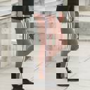 Mocha/White - Curvy Pant Size: 10-16 Athleisure Soft Stripe Leggings by Truly Contagious