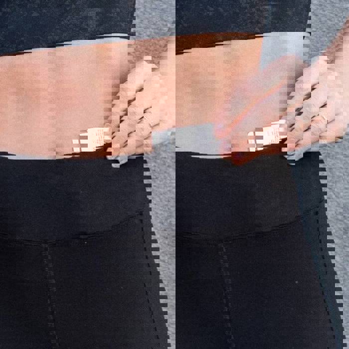Black Athleisure Leggings with Key Pocket