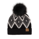 Black C.C® Beanie Geometric by Truly Contagious