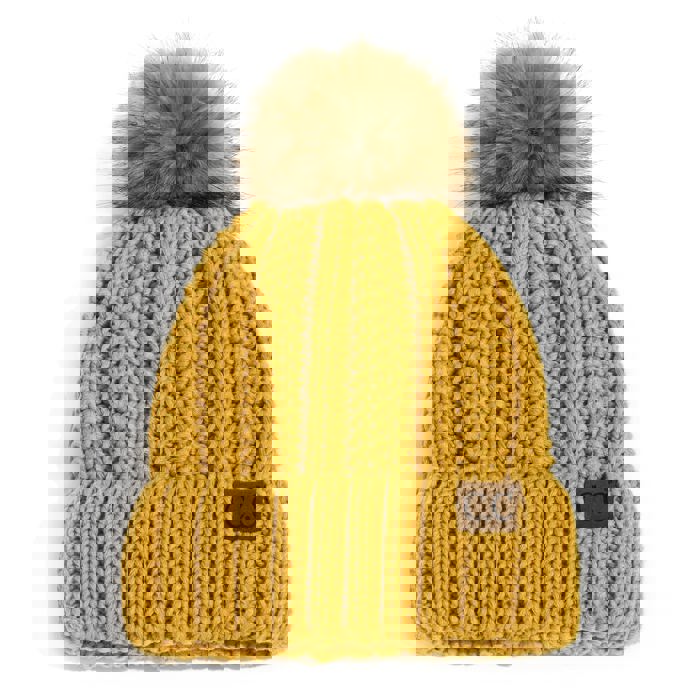 CC Multi-Color Plush Pom Beanie