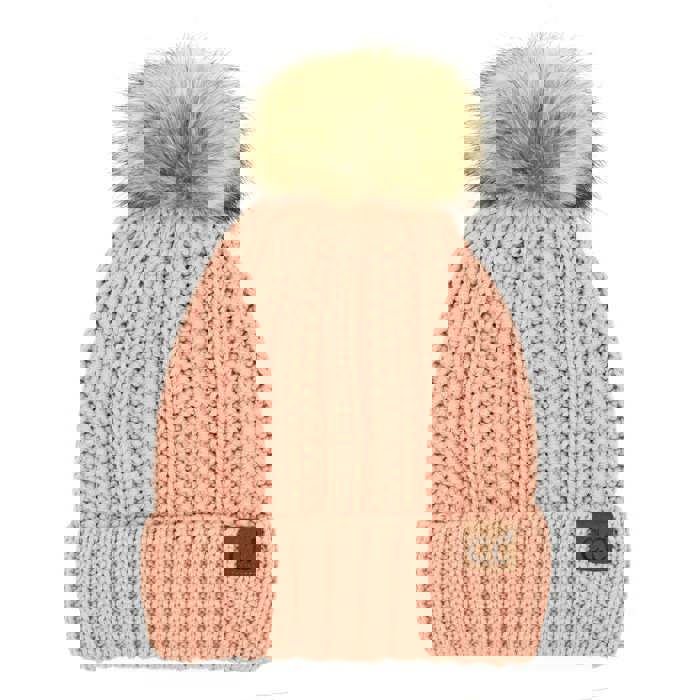 CC Multi-Color Plush Pom Beanie