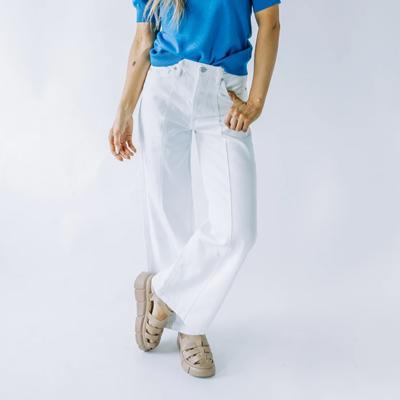 Kancan Wide-Leg White Denim