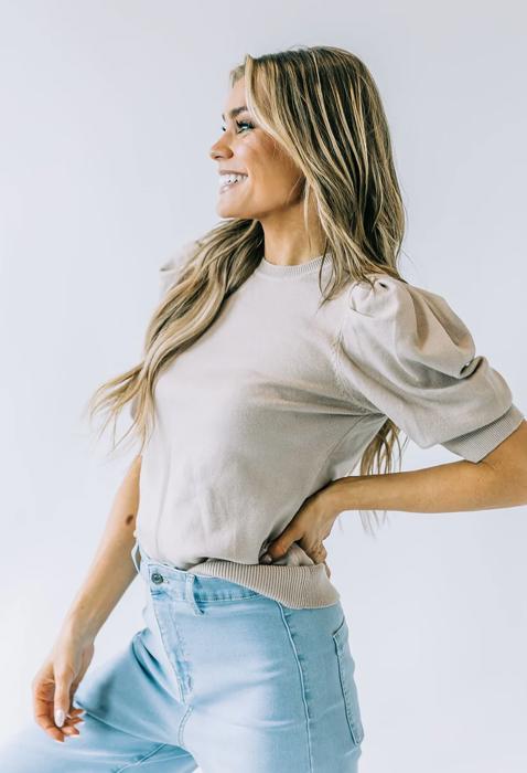 Lyssa Puff-Sleeve Top