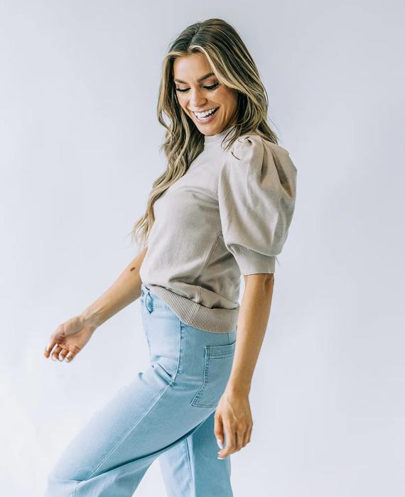 Lyssa Puff-Sleeve Top