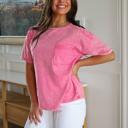 Medium Pink Riley Pocket Tee 