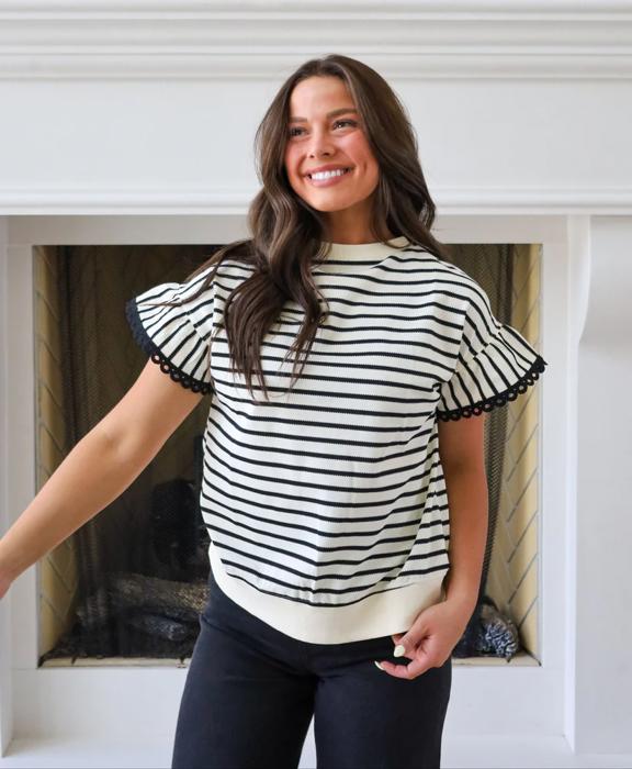 Lindsey Scalloped Top
