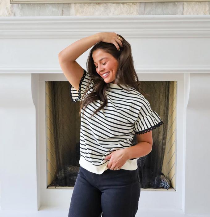 Lindsey Scalloped Top