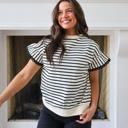Medium Black Lindsey Scalloped Top