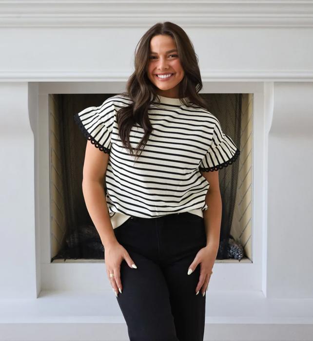 Lindsey Scalloped Top