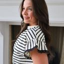 Medium Black Lindsey Scalloped Top