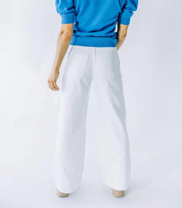 Kancan Wide-Leg White Denim