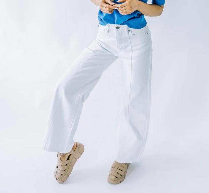 Kancan Wide-Leg White Denim
