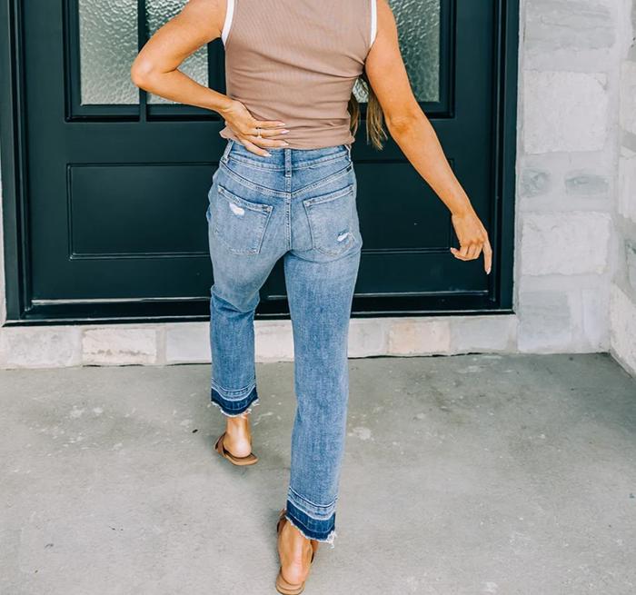 Kancan High-Rise Slim Straight Jeans