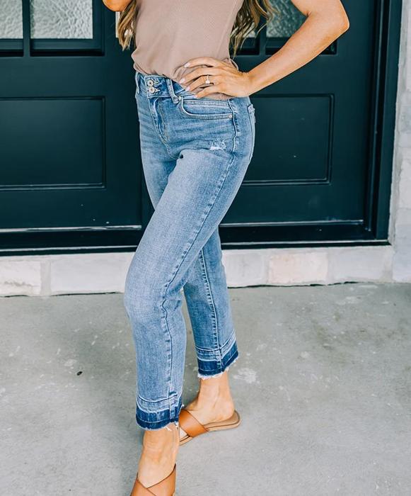 Kancan High-Rise Slim Straight Jeans