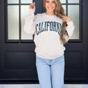 Small Beige Retro Cali Crew Neck Sweatshirt
