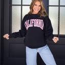 Medium Black Retro Cali Crew Neck Sweatshirt