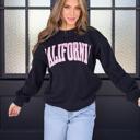 Medium Black Retro Cali Crew Neck Sweatshirt