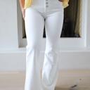 Size 7 Kancan White Flare Denim