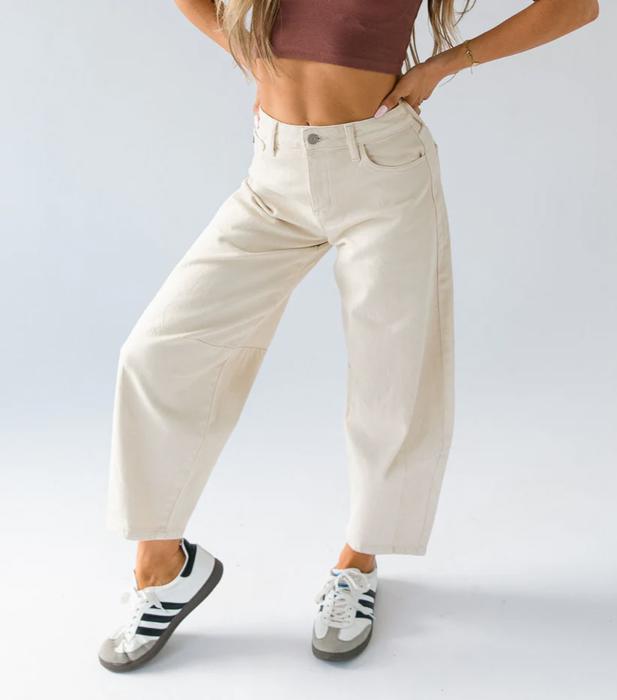 Kancan Tan Barrel Denim