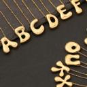 F Balloon Bubble Initial Necklace