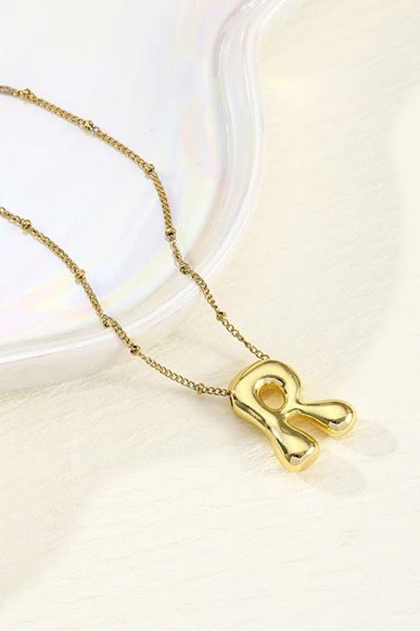 Balloon Bubble Initial Necklace