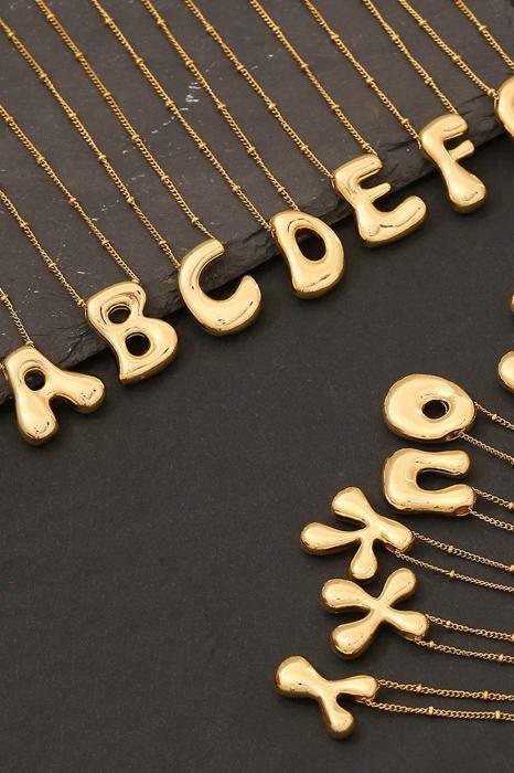 Balloon Bubble Initial Necklace