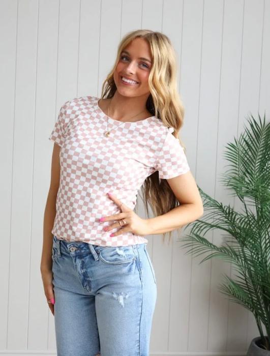 Mya Checkered Tee