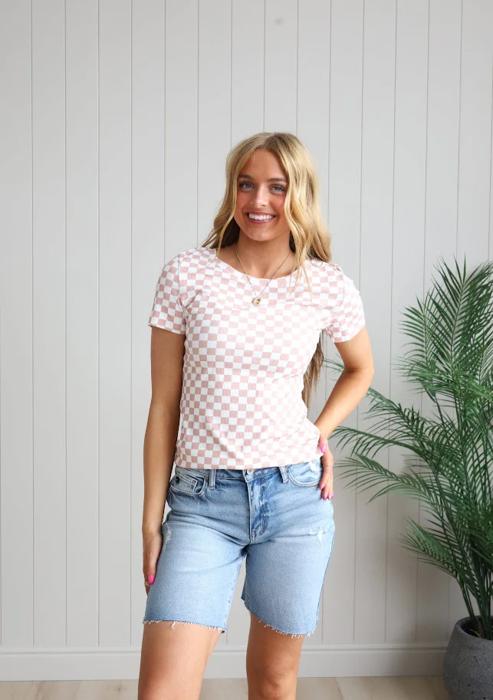 Mya Checkered Tee