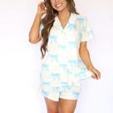 Large Winnie Two-Piece Bow Print Pajama Set
