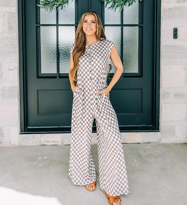 Taylor Checkered Romper