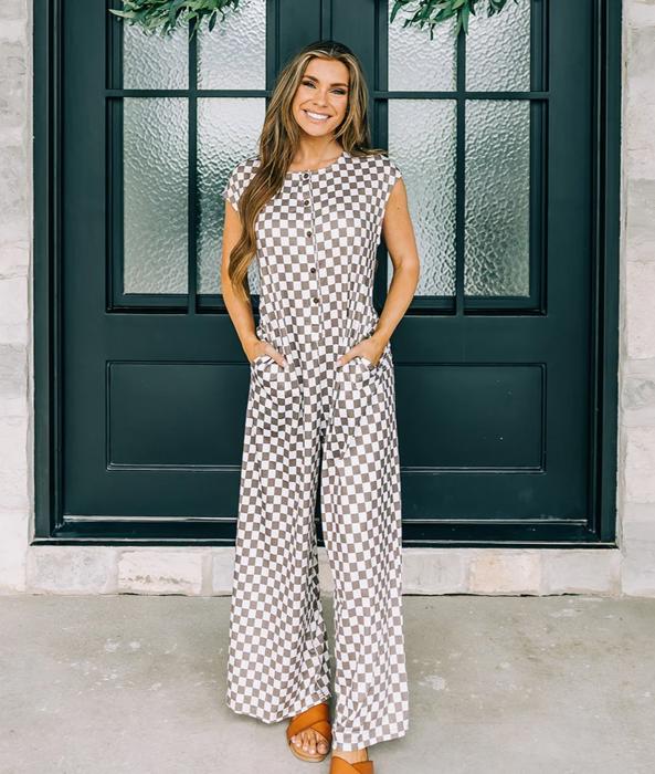 Taylor Checkered Romper