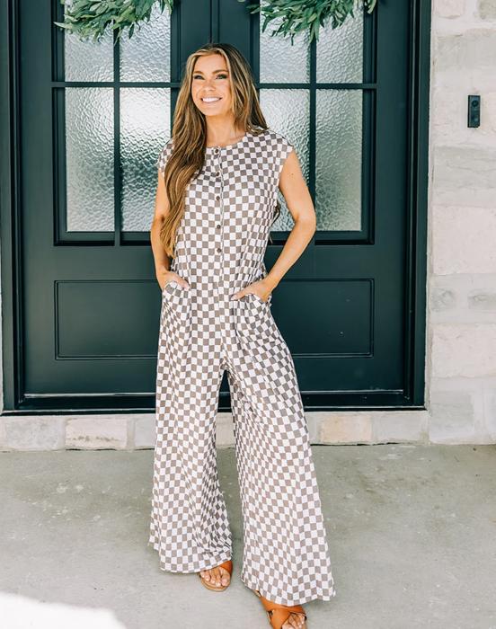 Taylor Checkered Romper