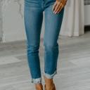 Size 9 Kancan High-Waist Cuffed Denim