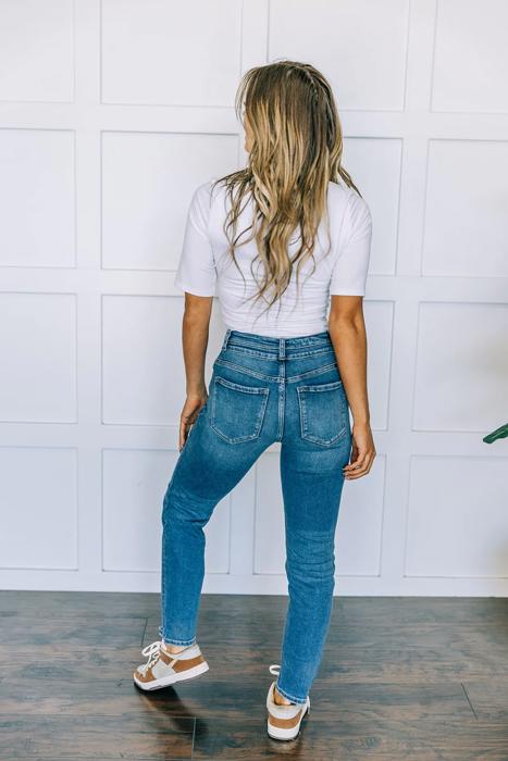 Kancan High-Rise Slim Straight Denim