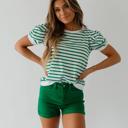 Large Judy Blue Tummy Control Green Shorts