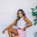 XL Pink Checkered Workout Shorts
