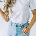 White XL Zenana Basic Crew Neck