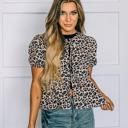 Small Brielle Leopard Tie Top
