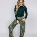 Large Leopard Barrel Jeans