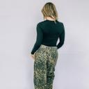 Large Leopard Barrel Jeans