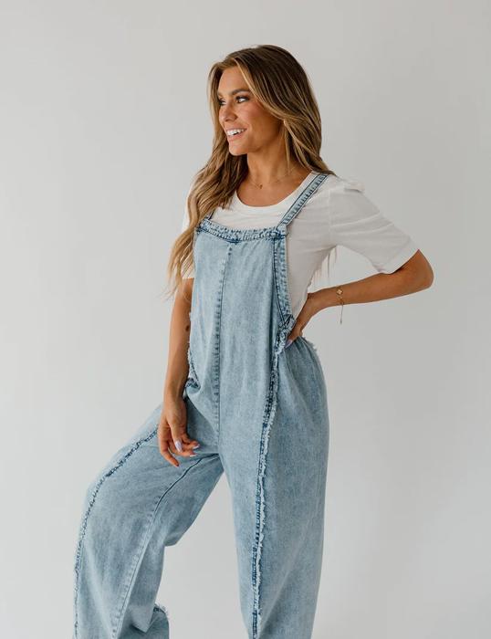 Nora 90's Denim Overalls