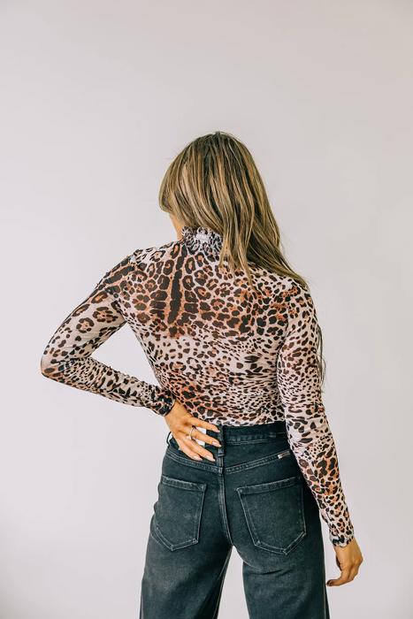 Journi Leopard Mesh Bodysuit