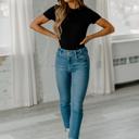  Kancan High-Waist Cuffed Denim