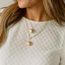  Puffy Heart Layered Necklace 