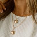 Puffy Heart Layered Necklace 